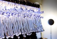 Şeffaf Led Süspansiyon Işıkları Buz - Kristal Dikdörtgen Kolye Aydınlatma