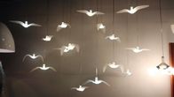 Reçine Süt Beyaz Modern Aydınlatma Armatürleri, Kuş Şekli Led Süspansiyon Işıkları