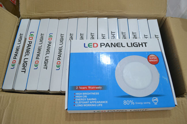 Sıcak tasarım ultra ince 6w yuvarlak led panel ışık