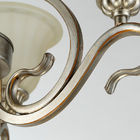 Gümüş Beyaz Asma Ferforje Tavan Işıkları Amerikan Stil, 3 Işık