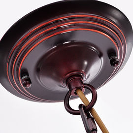 Amerikan Stil Bordeaux Metal Ferforje Avize, House E27 LED Avizeler