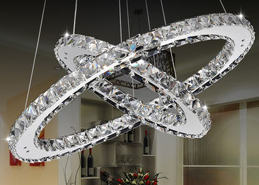Krom 18W LED Işık ile K9 Lüks Kristal Avize