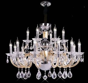 Bakara E14 / E27 18 Lambalı Çağdaş Kristal Avize Işıması