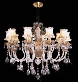 Yüksek Lümen 18 Işık 1050 x 820mm Kristal Avize Işıklandırması / Ticari LED Kolye Aydınlatma