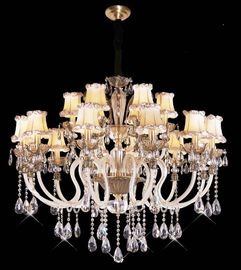 Yüksek Lümen 18 Işık 1050 x 820mm Kristal Avize Işıklandırması / Ticari LED Kolye Aydınlatma