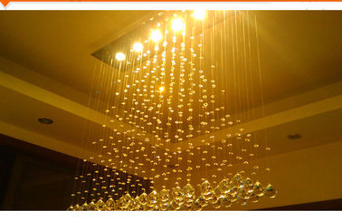 220V / 110v Soğuk Beyaz 18W LED Kristal Tavan Işıkları Golden Finishing