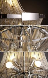 Sıcak Satış Lüks Büyük Hotel avize Modern İç krom nikel renk metal zincir Otel Avize için ışıklar Villalar