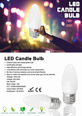 SEC-L-BX114 3W / 3.5W Aydınlatma Lambası E27 180 Derece, Otel Aydınlatma SEC-L-BX114 için LED Mum Ampul