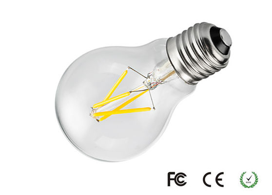 E26 4W A60 3000K Eski Stil Filament Lambaları Kısılabilir 60 * 108mm