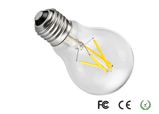 E26 4W A60 3000K Eski Stil Filament Lambaları Kısılabilir 60 * 108mm