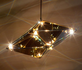 Diamond Shape Glass Modern Süspansiyon Işık Bar Restaurant Otel&#39;de Popüler