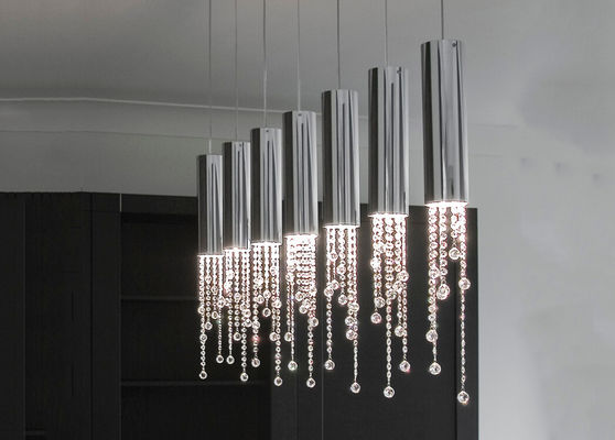 Seksi Crystal Led Kolye Işıkları, Lüks Villalar için LED Süspansiyon Aydınlatması