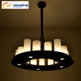 Sofistike Yuvarlak Led Avize Avize Işıkları 20 Mum 4 Led Işık Restoran Bar
