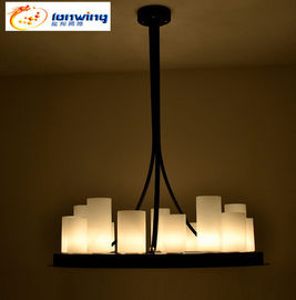 Sofistike Yuvarlak Led Avize Avize Işıkları 20 Mum 4 Led Işık Restoran Bar