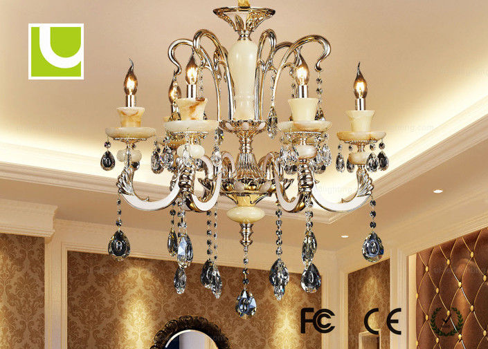 Lüks Yatak Odası 110V / 220V Kristal Tavan Lambası 18 Işık Avize 115 x 110 cm